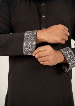 Alternative view of Premium Panjabi Vangchur -Black