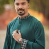 Premium Panjabi Vangchur - Sea Green