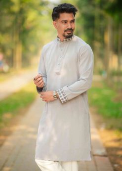 Premium Panjabi Vangchur -Ash